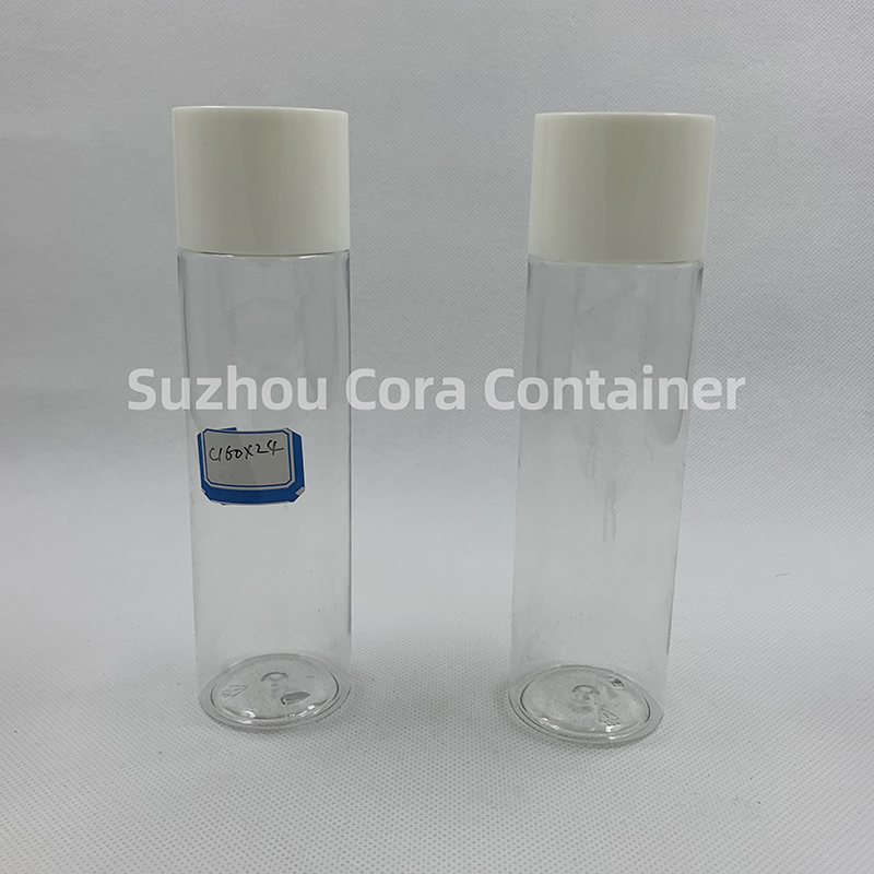 160ml Neck Size 24mm Pet Plastic Cosmetic Bottle with Screwing Cap