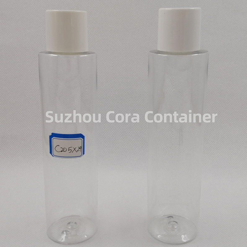 205ml Neck Size 24mm Pet Plastic Cosmetic Bottle with Screwing Cap