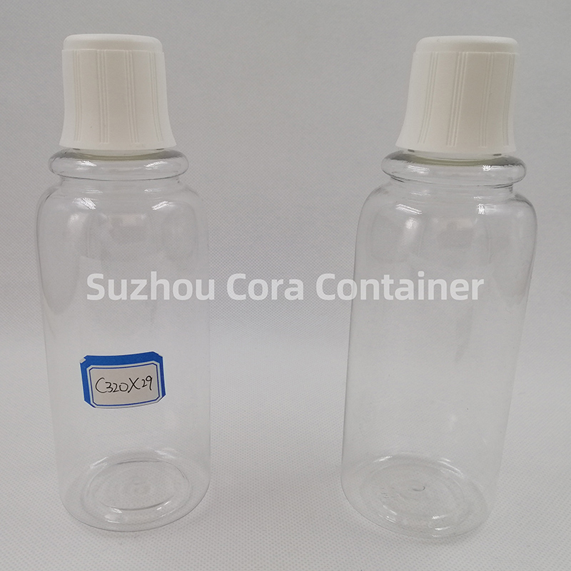 320ml Neck Size 29mm Pet Plastic Cosmetic Bottle with Screwing Cap